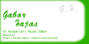 gabor hajas business card