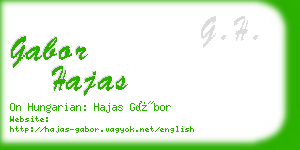 gabor hajas business card